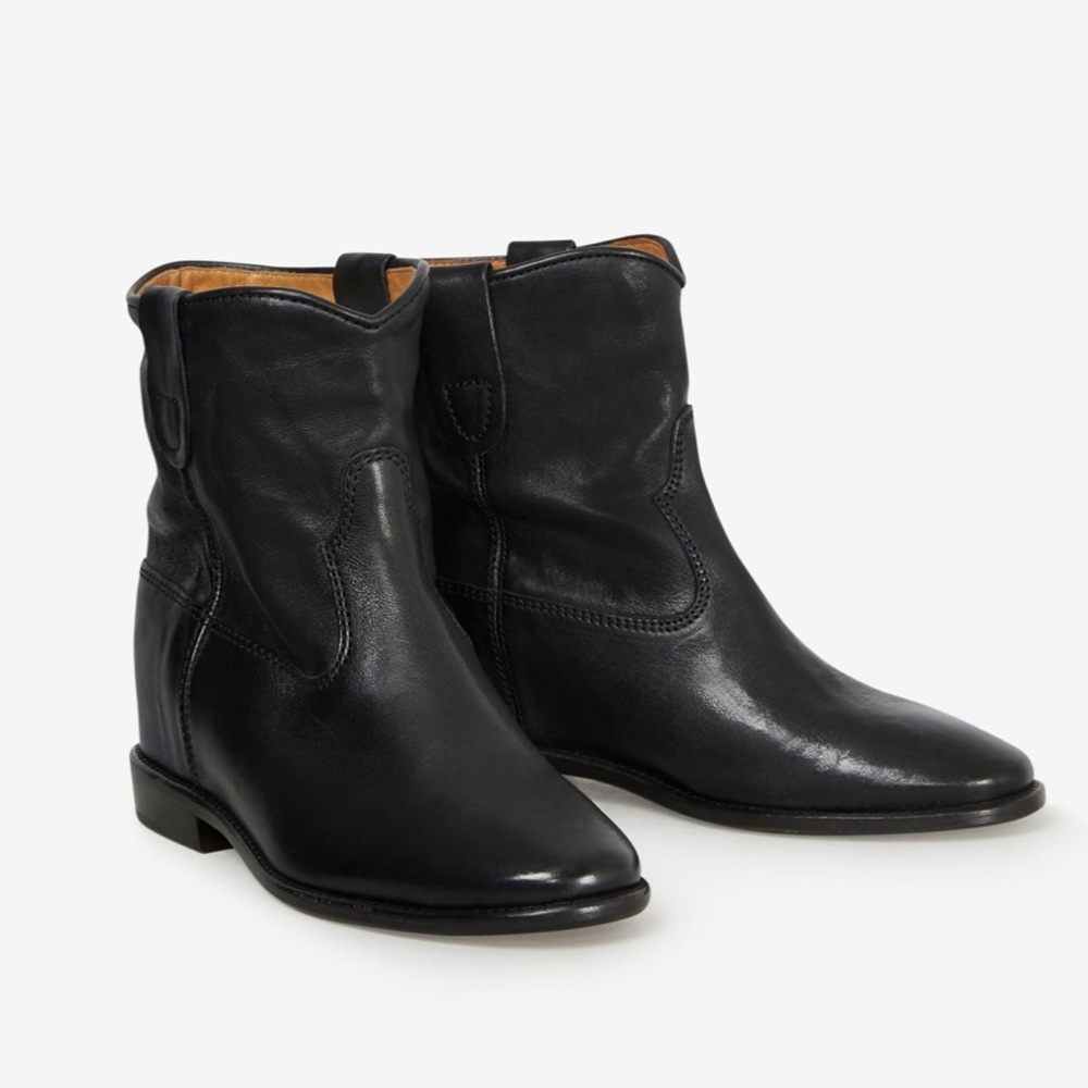 Isabel Marant Cluster Leather Hidden Wedge Ankle Boots
